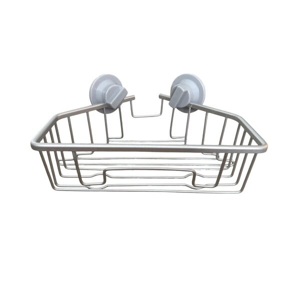 $5 WHEN BUNDLED Made By Design Rust Resistant Corner Suction Shower Basket - Picture 1 of 6